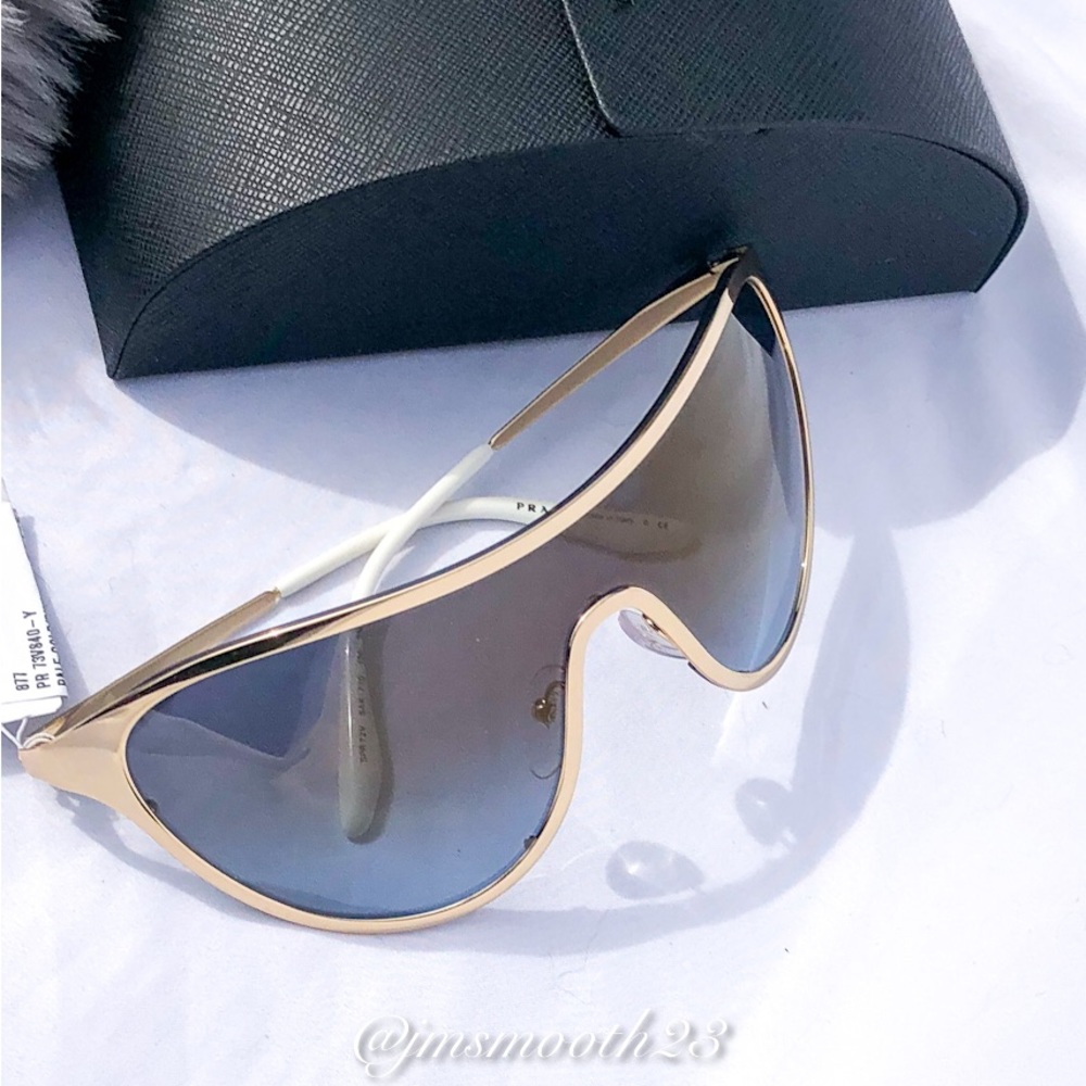 🆕 Prada Gold shield Sunglasses 🇮🇹